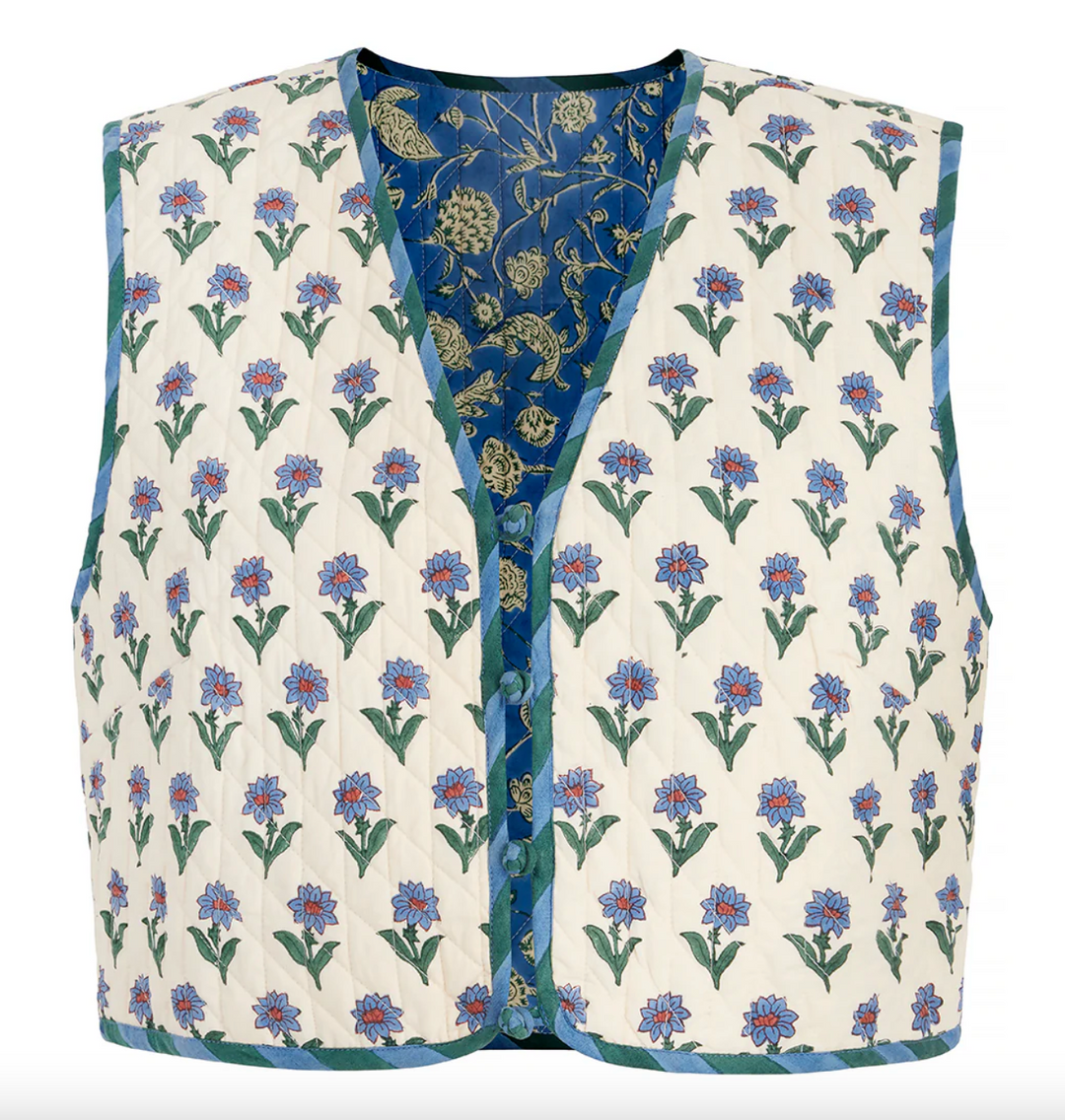 Pina Vest in Kashmir Flower / Dawn Petal