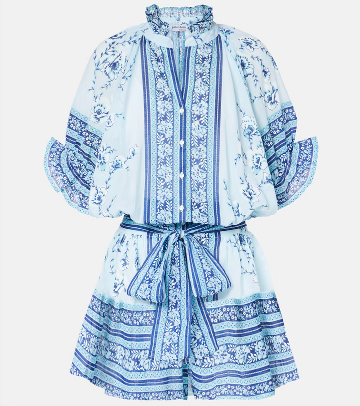 Blouson Dress in China Blue