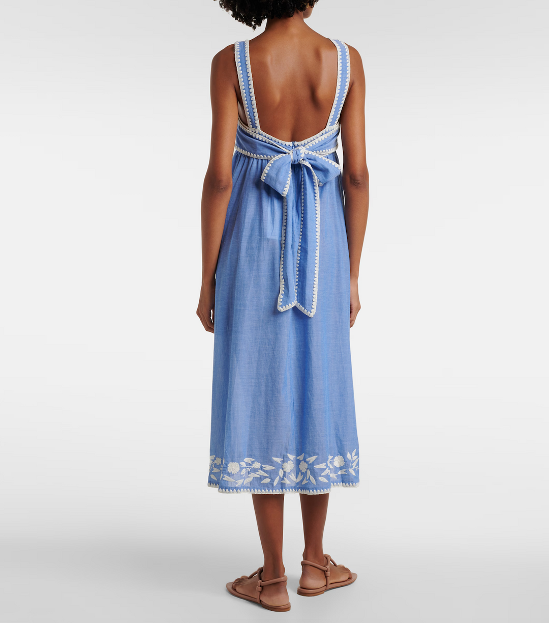 Chambray Tie Back Dress