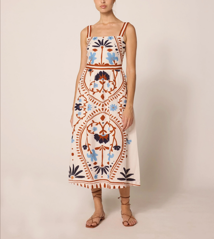 Carmen Midi Dress in Liliana