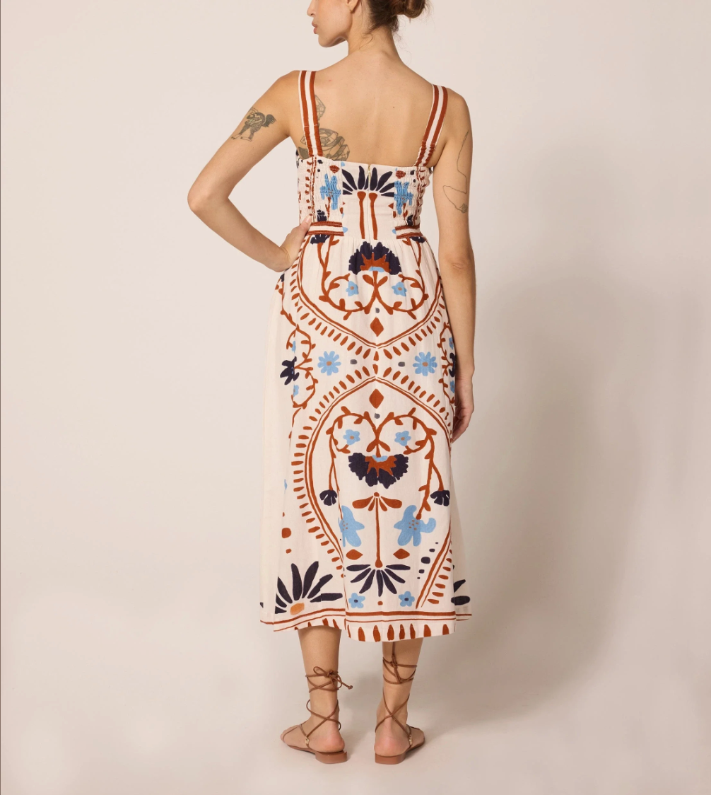 Carmen Midi Dress in Liliana