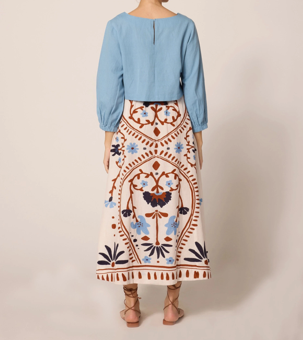 Juliet Ankle Skirt in Liliana