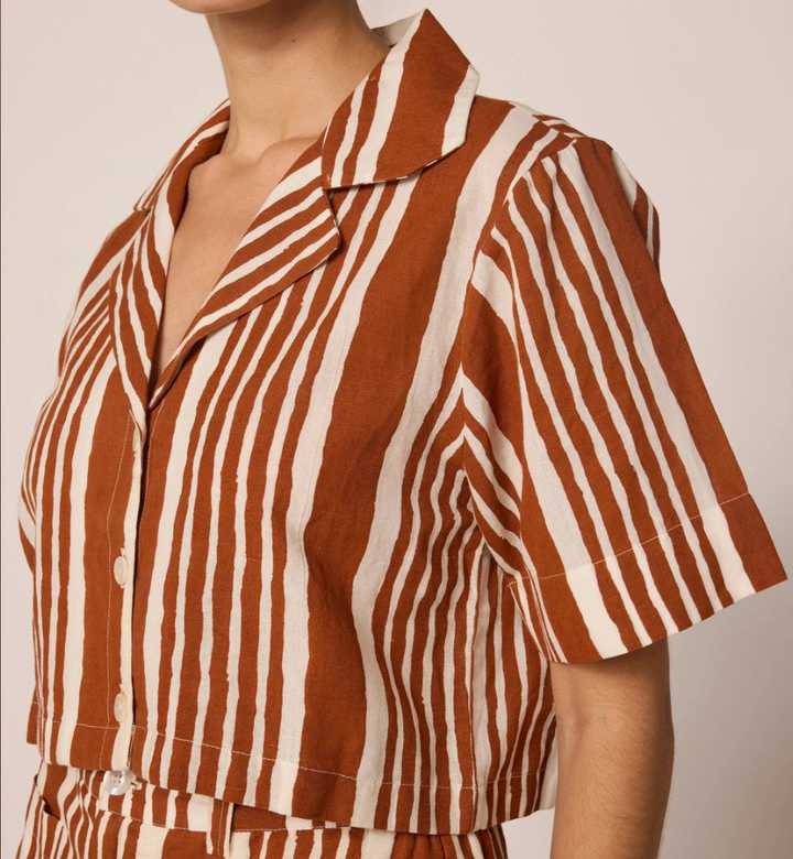 Mizuki Blouse in Vecchio Stripe