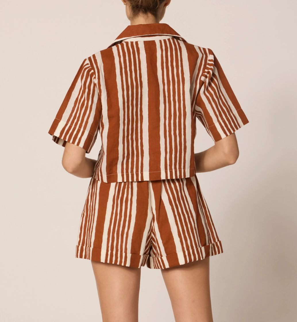 Mizuki Blouse in Vecchio Stripe