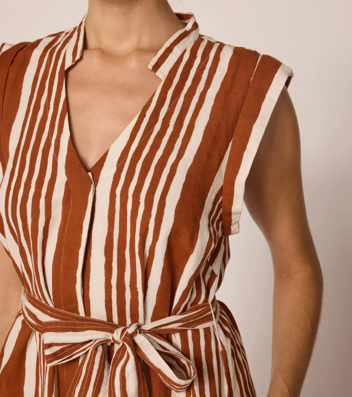 Lani Midi Dress in Vecchio Stripe