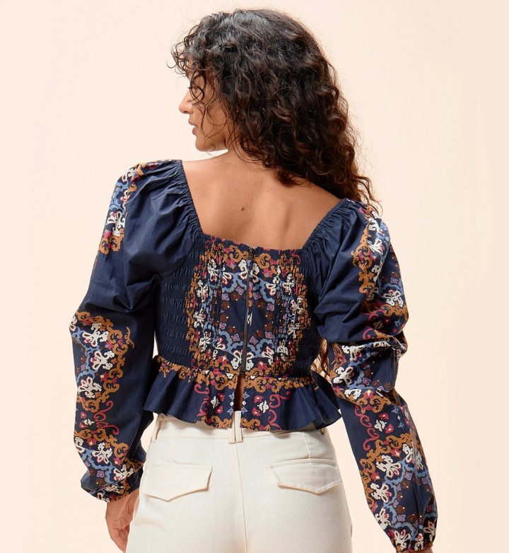 Elizabeth Top in Venezia Blue