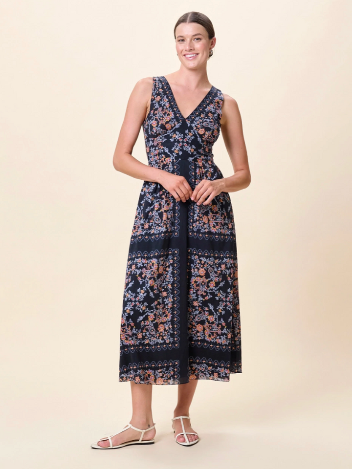 Constance Ankle Dress in Dark La Ramos