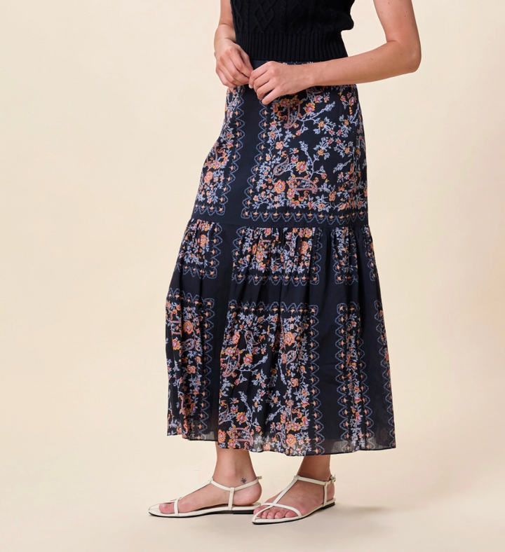 Marjorie Ankle Skirt in Dark La Ramos