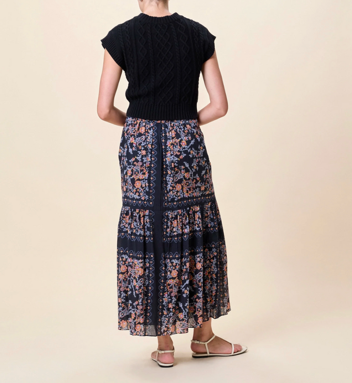 Marjorie Ankle Skirt in Dark La Ramos