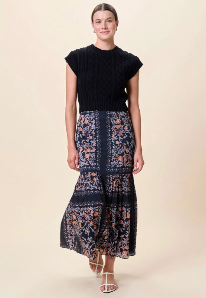 Marjorie Ankle Skirt in Dark La Ramos