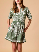 Starling Mini Dress in Verdant Flight