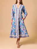 Blanche Midi Dress in Fluora Print