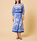 Lihua Midi Skirt in Altesse Print