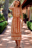 Catalan Midi Dress in Miramar Print