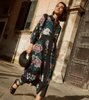 Donatella Midi Dress in Juliet Ebony