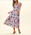 Anne Midi Dress in Carmella Print