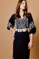 Etta Top in Black Ivory