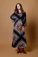 Fawn Ankle Dress in Black Floral Anise Print