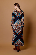 Fawn Ankle Dress in Black Floral Anise Print
