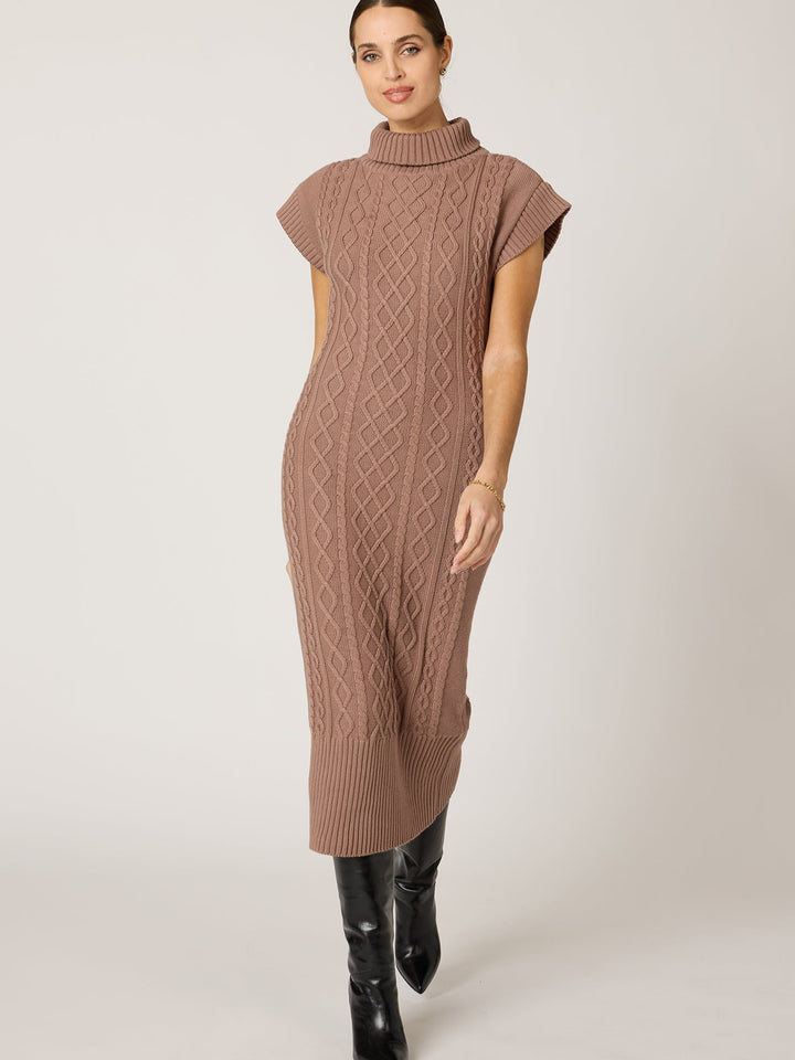Shana Midi Dress in Woodrose