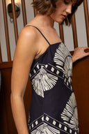 Shannon Midi Dress in Navy