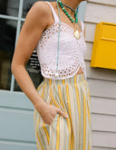 Shelley Skirt in Charleston Sunset Stripe