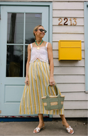 Shelley Skirt in Charleston Sunset Stripe