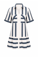 Summer Dress in Dunlin Stripe