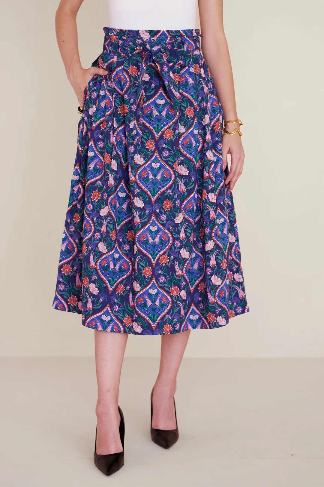 Tobias Skirt in Persian Tile Lapis