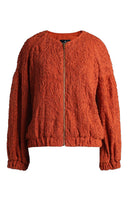 Emelia Embroidered Jacket in Red Earth