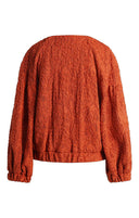 Emelia Embroidered Jacket in Red Earth