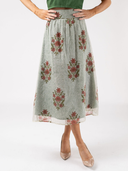 Tissue Silk Skirt in Green