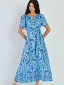 Suzi Dress in Aqua Cabaret