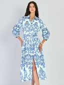 Brie Dress in Fontana Aqua