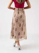 Tissue Silk Skirt in Fuchsia