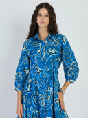 Brie Dress in Mermaid Navy