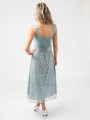 Tissue Silk Skirt in Teal