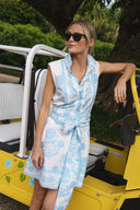 Sleeveless SUE SARTOR Flounce Mini | Baby Blue SUE SARTOR Marigold