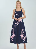 The Elmas Dress in Indigo Blue