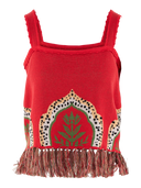 Capri Knit Top in Cheetah Rouge