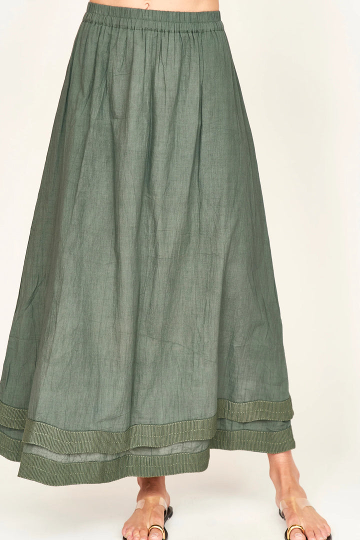 Verona Skirt in Verde Fossil