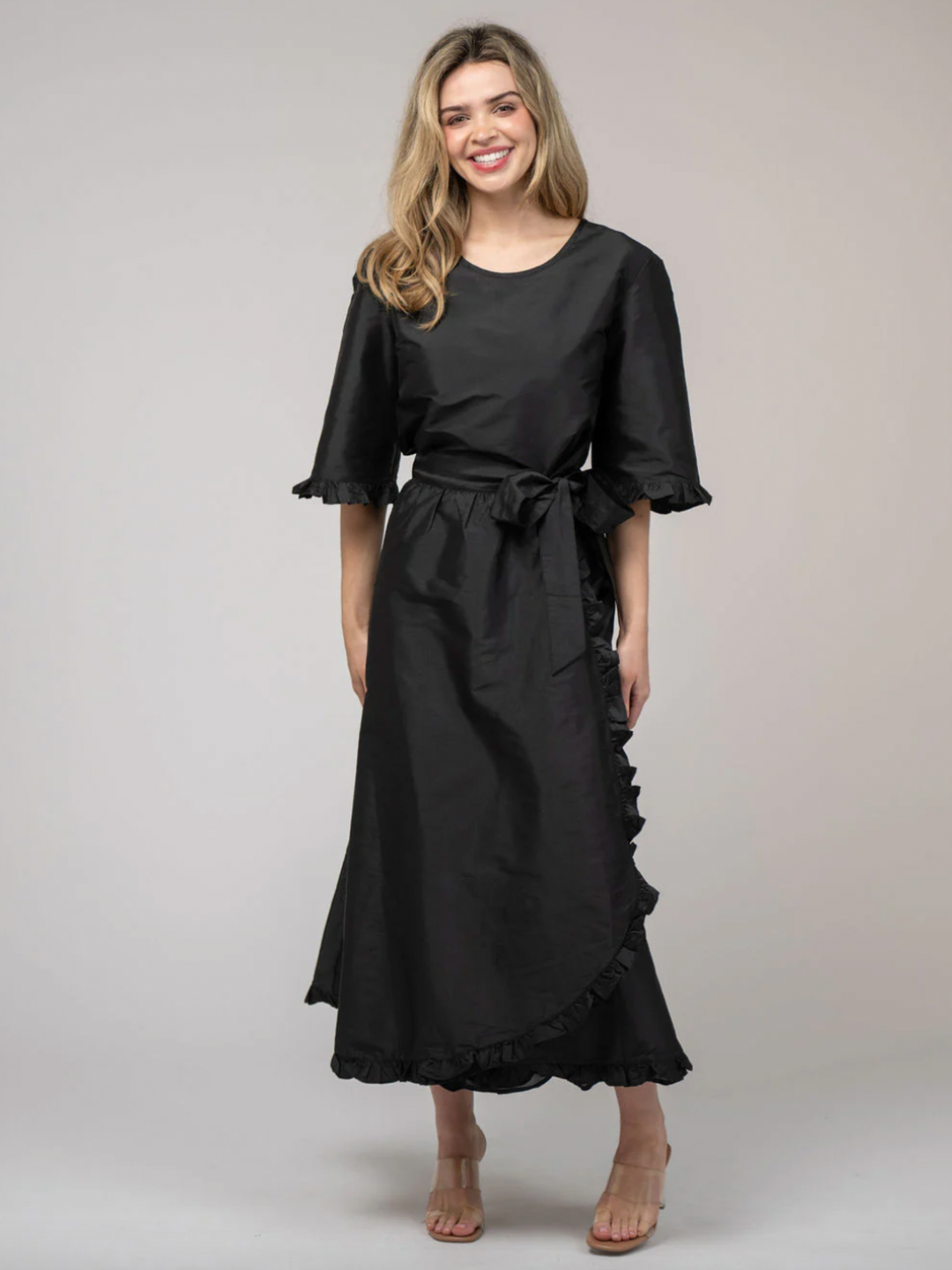 SAMPLE | The Waverly Skirt | Black Taffeta | Small