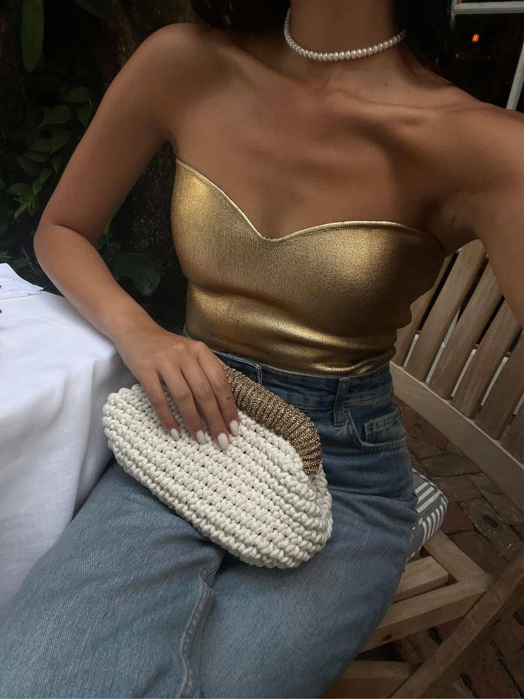 Désor Bag in Gold Cream