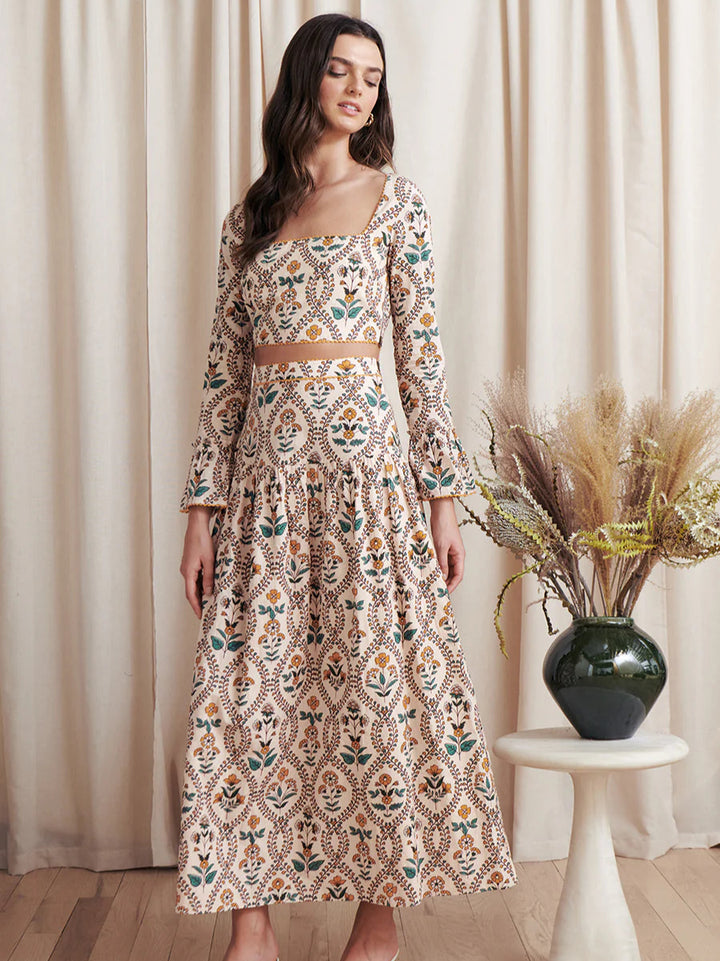 Wila Marigold Tile Midi Skirt Set