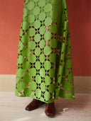 Elizabeth Skirt in Laser Cut Green