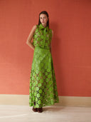 Elizabeth Skirt in Laser Cut Green