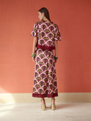 Cooper Wrap Skirt in Berry Vine