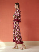 Cooper Wrap Skirt in Berry Vine