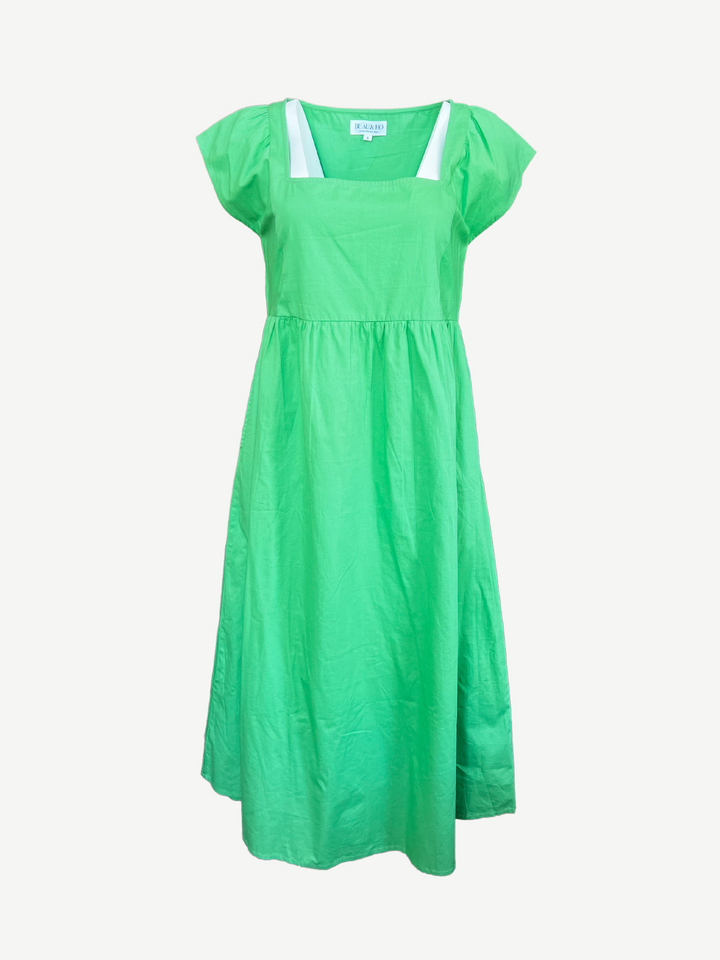 SAMPLE | Cap Sleeve Midi Dress | Green | Small