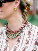 Small Star Necklace in Brown